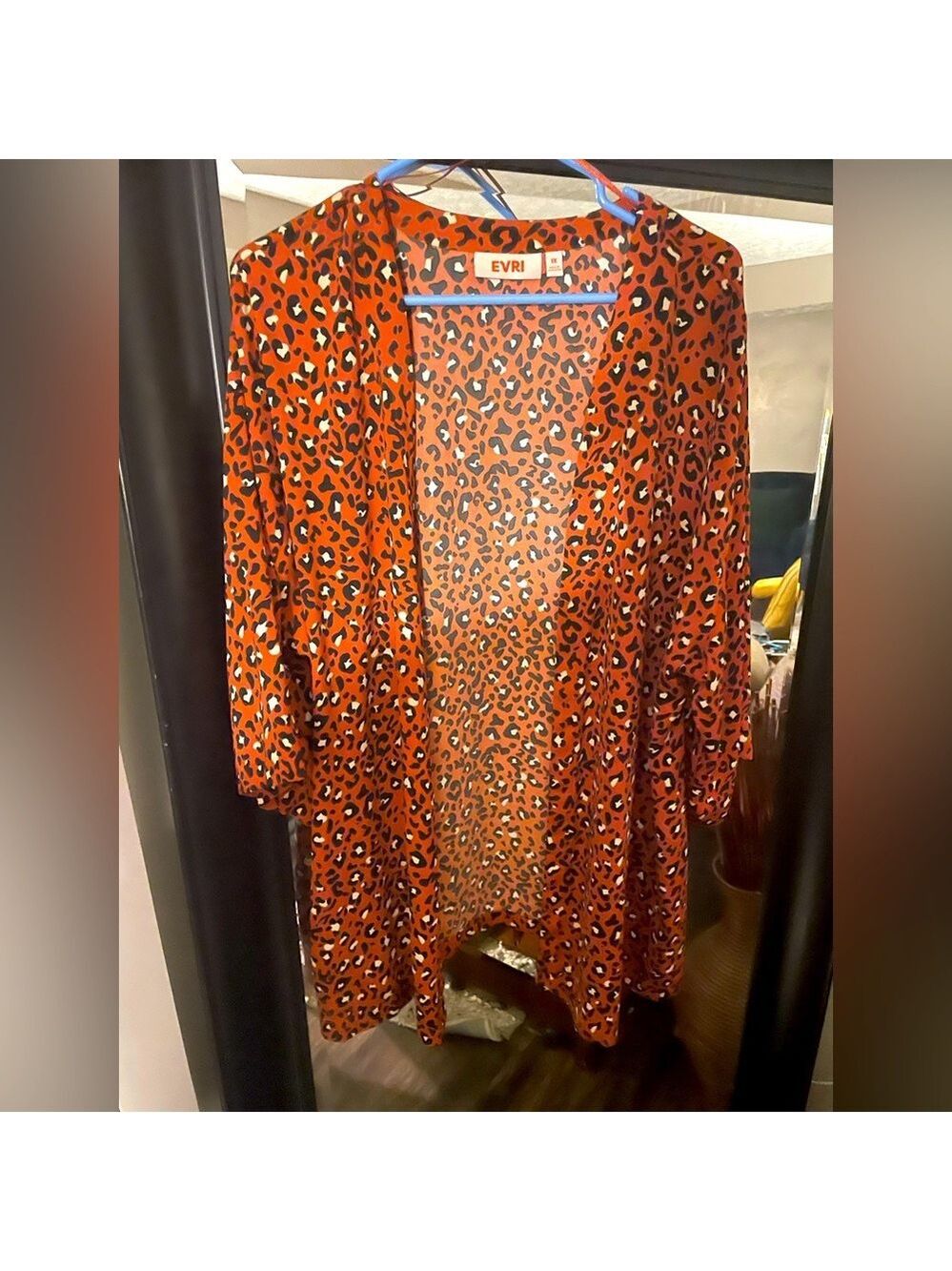 Evri Cardigan orange leopard